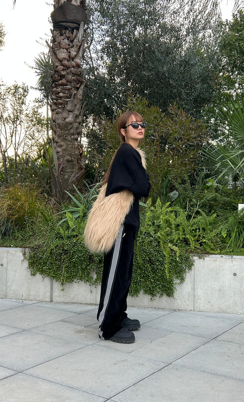 ベロアラインルーズパンツ